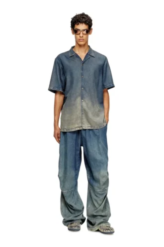 d-nabil-s3 Cămașă de bowling din denim fluid cu gradient