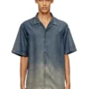 d-nabil-s3 Cămașă de bowling din denim fluid cu gradient d-nabil-s3 Cămașă de bowling din denim fluid cu gradient