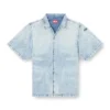 d-nabil-s4 Cămașă de bowling din denim marmorat d-nabil-s4 Cămașă de bowling din denim marmorat