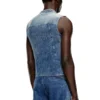 d-nata-fse Top din denim fără mâneci, cu detalii biker d-nata-fse Top din denim fără mâneci, cu detalii biker
