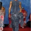 d-calur-fse Jachetă din denim cu detalii fermoar în stil motociclist d-calur-fse Jachetă din denim cu detalii fermoar în stil motociclist