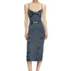 d-ony Rochie midi din jersey cu aspect denim d-ony Rochie midi din jersey cu aspect denim