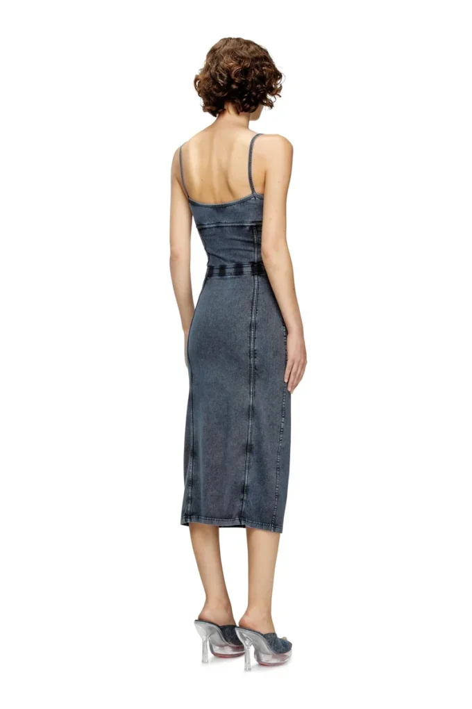 d-ony Rochie midi din jersey cu aspect denim d-ony Rochie midi din jersey cu aspect denim