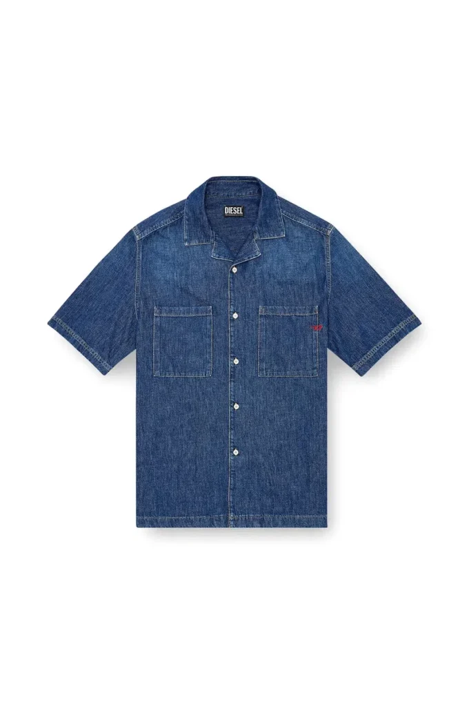 d-paroshort Cămașă de bowling din denim d-paroshort Cămașă de bowling din denim