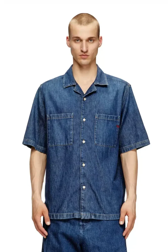 d-paroshort Cămașă de bowling din denim d-paroshort Cămașă de bowling din denim