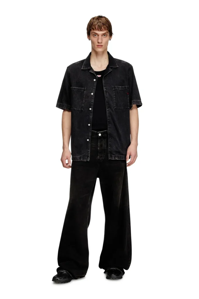 d-paroshort Cămașă de bowling din denim Tencel d-paroshort Cămașă de bowling din denim Tencel