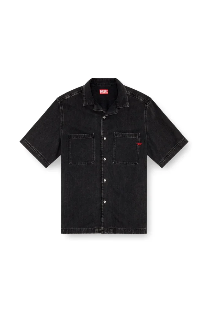 d-paroshort Cămașă de bowling din denim Tencel d-paroshort Cămașă de bowling din denim Tencel