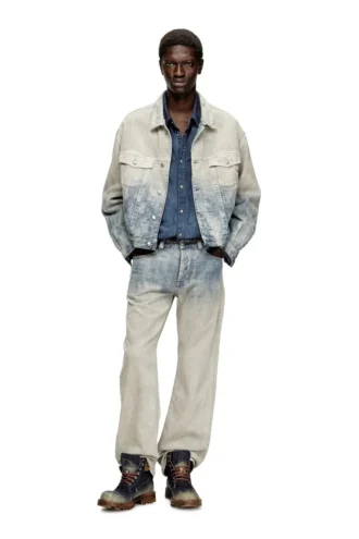 d-ranger Jachetă trucker din denim jacquard Prince of Wales