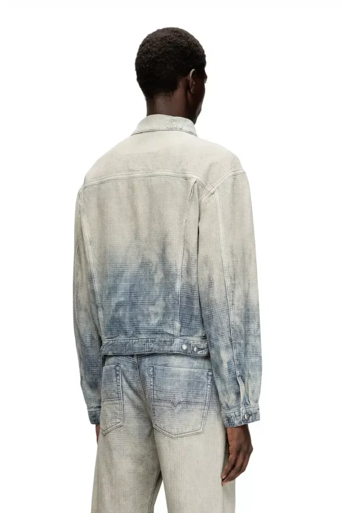 d-ranger Jachetă trucker din denim jacquard Prince of Wales