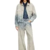 d-ranger Jachetă trucker din denim jacquard Prince of Wales