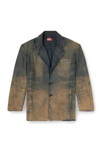 d-reg-s Blazer din denim fluid, în nuanțe degradate