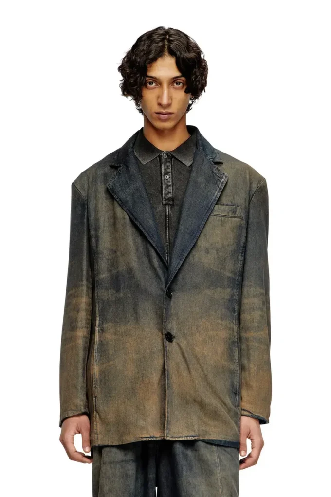 d-reg-s Blazer din denim fluid, în nuanțe degradate d-reg-s Blazer din denim fluid, în nuanțe degradate