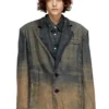 d-reg-s Blazer din denim fluid, în nuanțe degradate d-reg-s Blazer din denim fluid, în nuanțe degradate