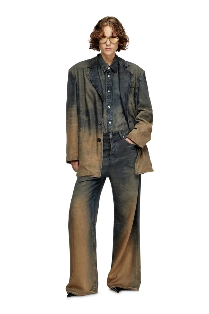 d-reg-s Blazer din denim fluid, în nuanțe degradate d-reg-s Blazer din denim fluid, în nuanțe degradate