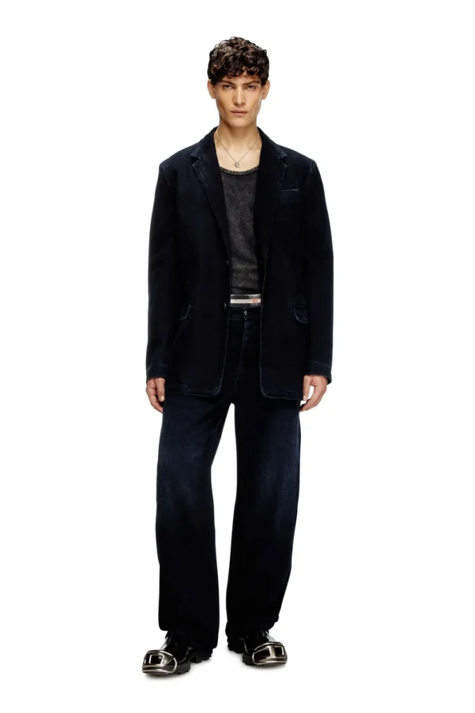 d-reger-d Blazer din denim ușor tratat d-reger-d Blazer din denim ușor tratat