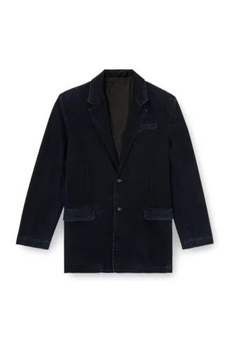 d-reger-d Blazer din denim ușor tratat