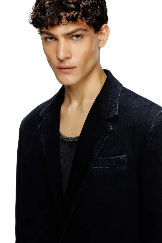 d-reger-d Blazer din denim ușor tratat d-reger-d Blazer din denim ușor tratat