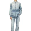 d-simp-fsh Cămașă din denim cu aspect uzat, model fagure d-simp-fsh Cămașă din denim cu aspect uzat, model fagure