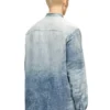 d-simp-fsh Cămașă din denim cu aspect uzat, model fagure d-simp-fsh Cămașă din denim cu aspect uzat, model fagure