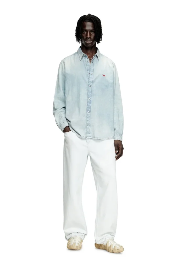 d-simply Cămașă din denim cu efect decolorat d-simply Cămașă din denim cu efect decolorat