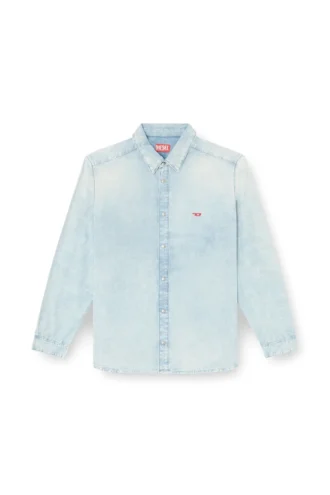 d-simply Cămașă din denim cu efect decolorat