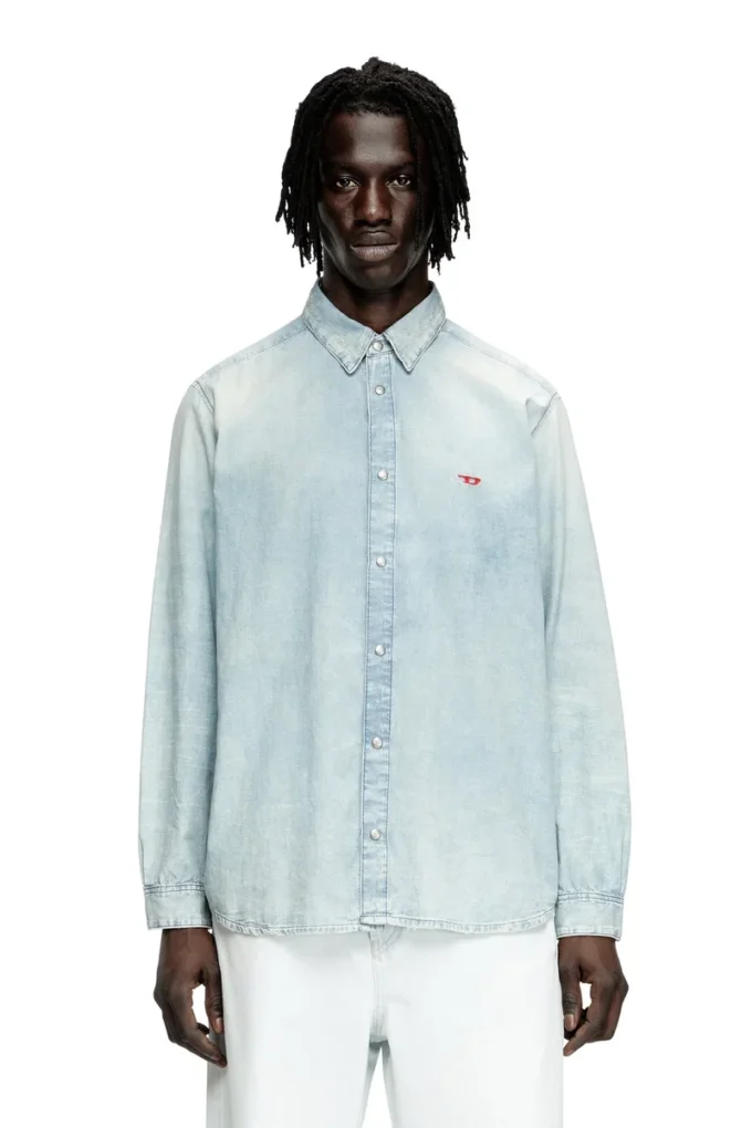 d-simply Cămașă din denim cu efect decolorat d-simply Cămașă din denim cu efect decolorat