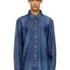 d-simply Cămașă din denim cu logo brodat d-simply Cămașă din denim cu logo brodat