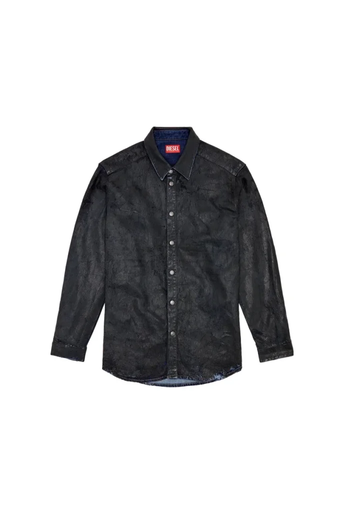 d-simply-fse Cămașă din denim cu finisaj craquelé d-simply-fse Cămașă din denim cu finisaj craquelé