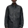 d-simply-fse Cămașă din denim cu finisaj craquelé d-simply-fse Cămașă din denim cu finisaj craquelé