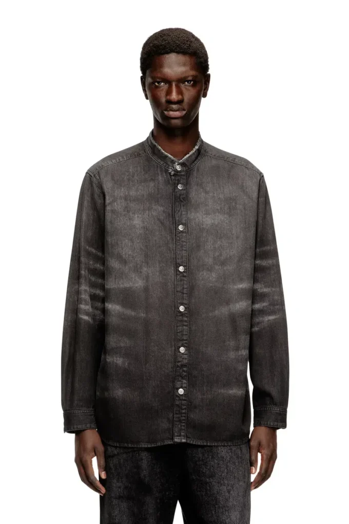 d-simply-fsh Cămașă din denim distresat cu model fagure d-simply-fsh Cămașă din denim distresat cu model fagure