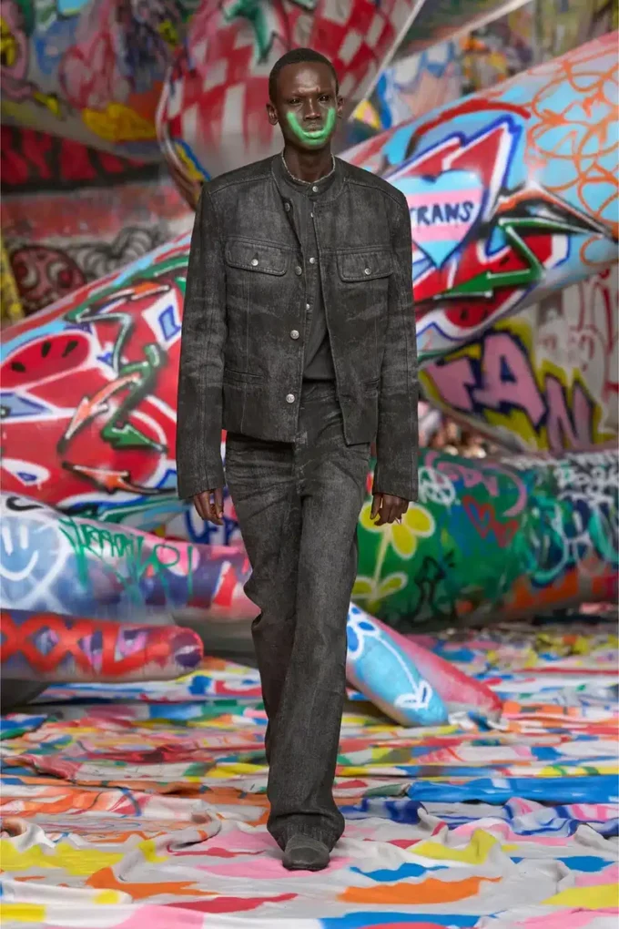 d-simply-fsh Cămașă din denim distresat cu model fagure d-simply-fsh Cămașă din denim distresat cu model fagure