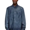 d-simply-s13 Cămașă din denim fluid Prince of Wales
