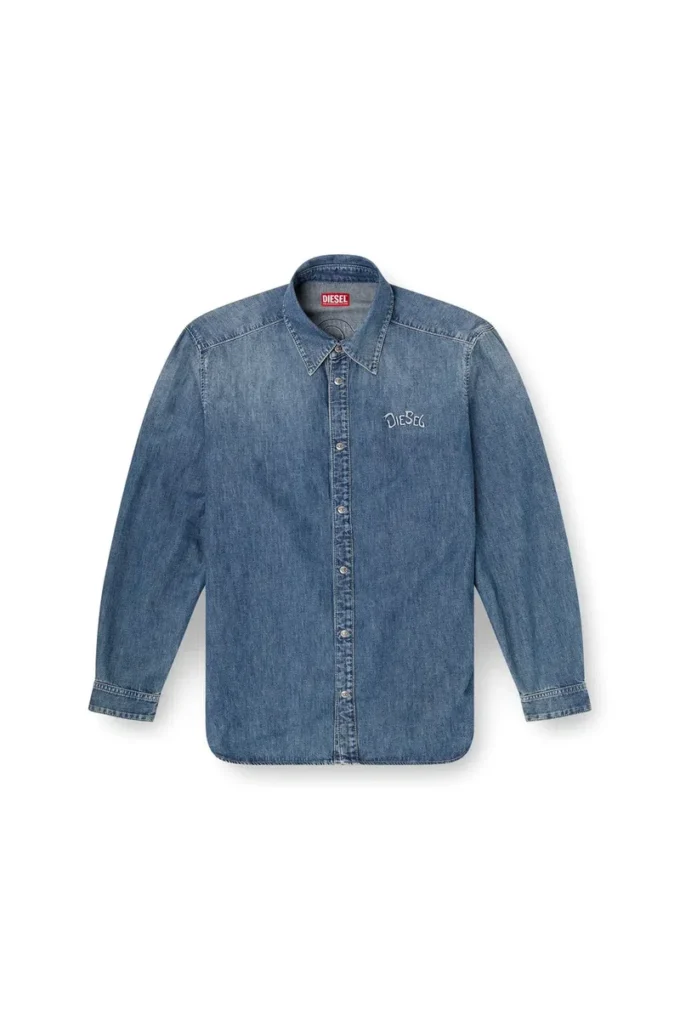 d-simply-s15 Cămașă din denim cu broderie pe spate d-simply-s15 Cămașă din denim cu broderie pe spate