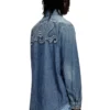 d-simply-s15 Cămașă din denim cu broderie pe spate d-simply-s15 Cămașă din denim cu broderie pe spate