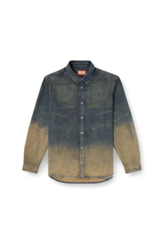 d-simply-s8 Cămașă din denim fluid, în nuanțe degradate