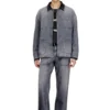 d-stack-u-l Jachetă din denim în stil utilitar, cu guler contrastant d-stack-u-l Jachetă din denim în stil utilitar, cu guler contrastant