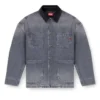 d-stack-u-l Jachetă din denim în stil utilitar, cu guler contrastant d-stack-u-l Jachetă din denim în stil utilitar, cu guler contrastant