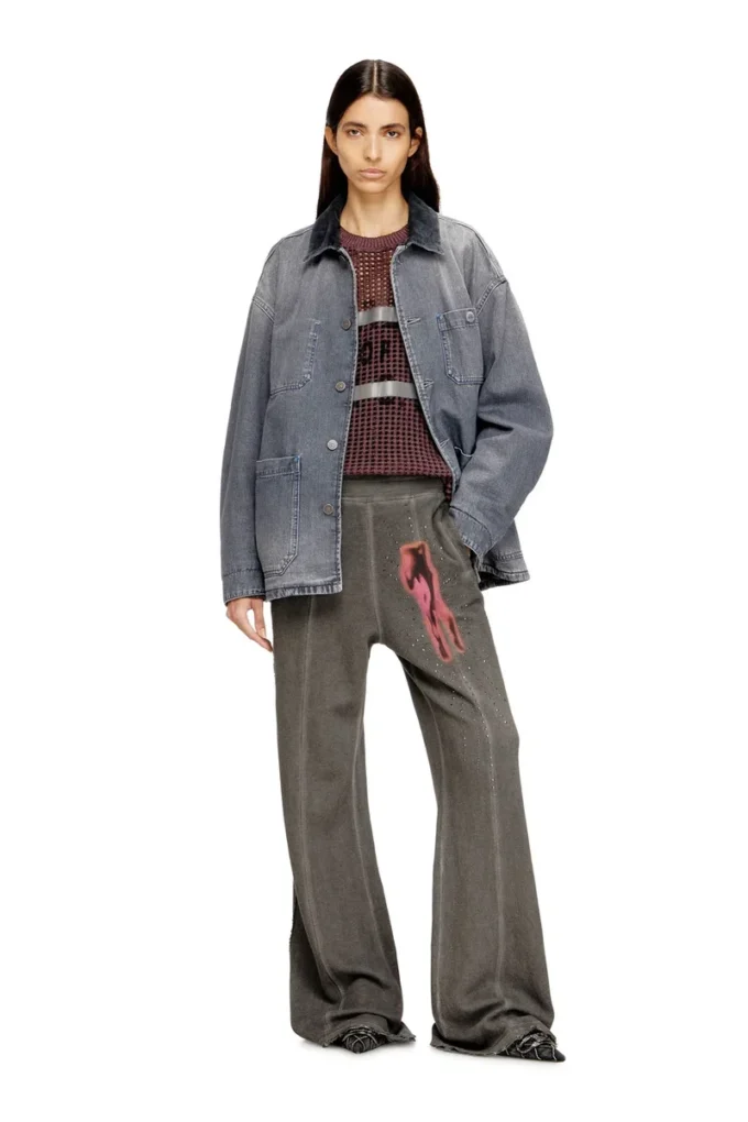 d-stack-u-l Jachetă din denim în stil utilitar, cu guler contrastant d-stack-u-l Jachetă din denim în stil utilitar, cu guler contrastant