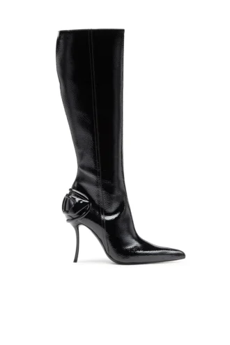 d-ten&half hb Cizme D-Ten&Half-Glossy până la genunchi, cu toc curbat