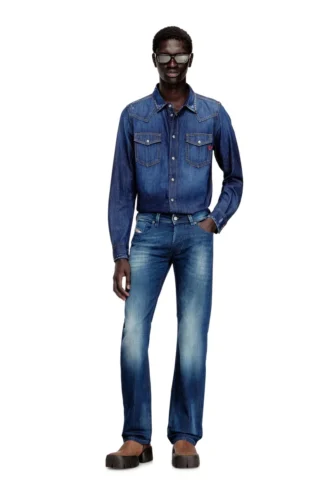 d-vega Cămașă din denim cu buzunare aplicate