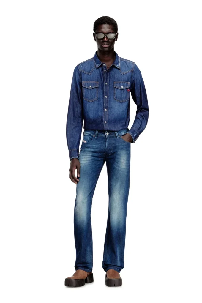 d-vega Cămașă din denim cu buzunare aplicate