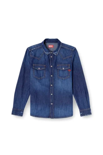 d-vega Cămașă din denim cu buzunare aplicate