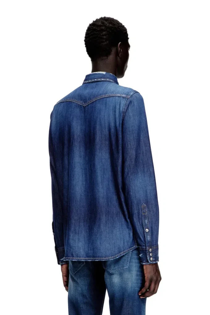 d-vega Cămașă din denim cu buzunare aplicate