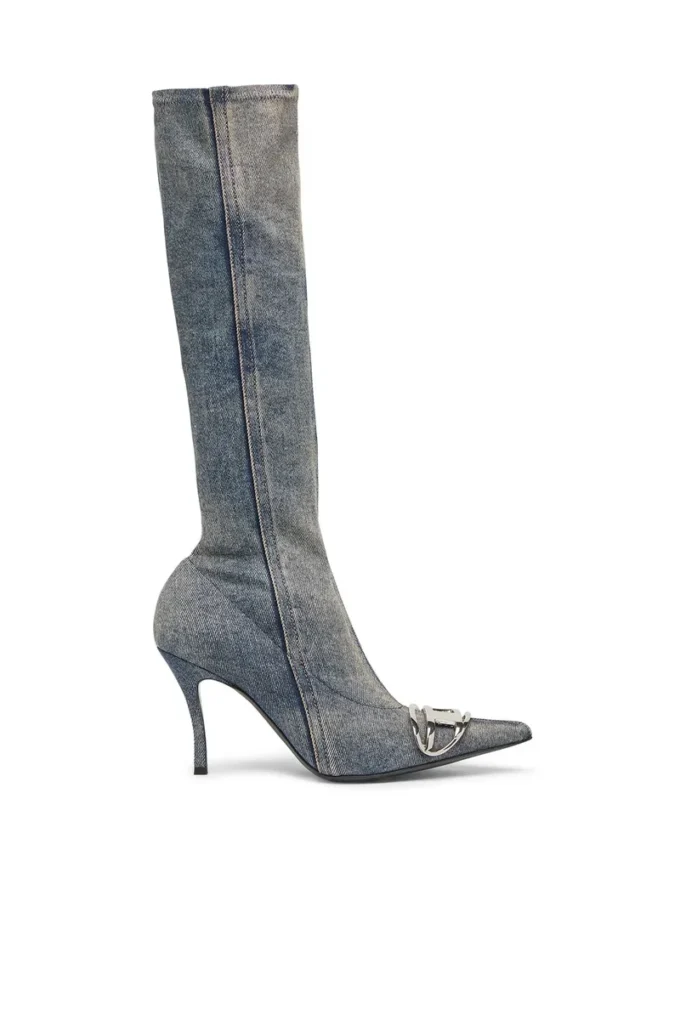 d-venus kb d D-Venus – Cizme din denim cu placă cu logo
