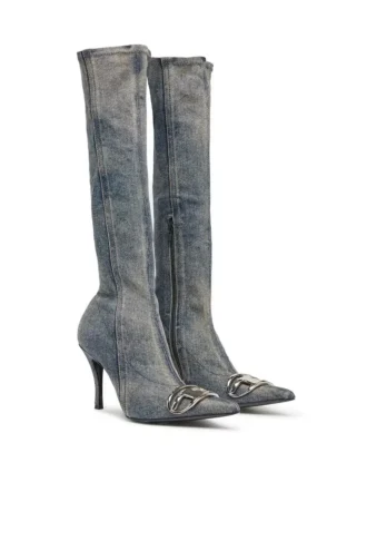 d-venus kb d D-Venus – Cizme din denim cu placă cu logo