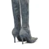 d-venus kb d D-Venus – Cizme din denim cu placă cu logo
