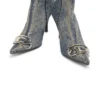 d-venus kb d D-Venus – Cizme din denim cu placă cu logo