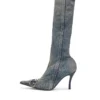 d-venus kb d D-Venus – Cizme din denim cu placă cu logo