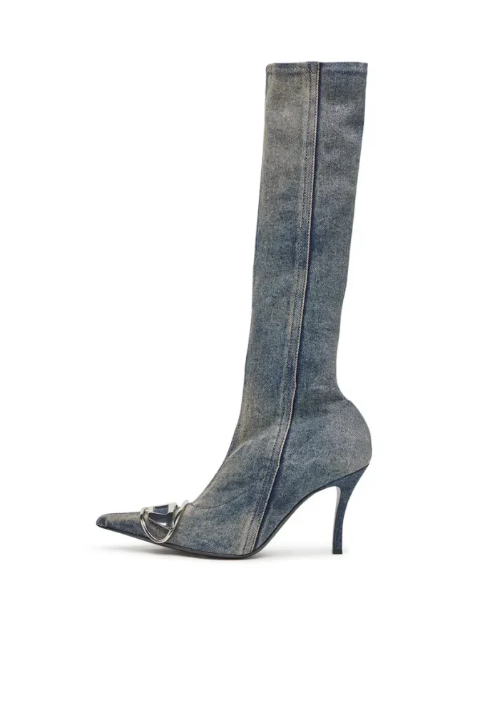d-venus kb d D-Venus – Cizme din denim cu placă cu logo