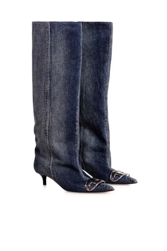 d-venus kb slouchy Cizme D-Venus-Slouchy până la genunchi din denim
